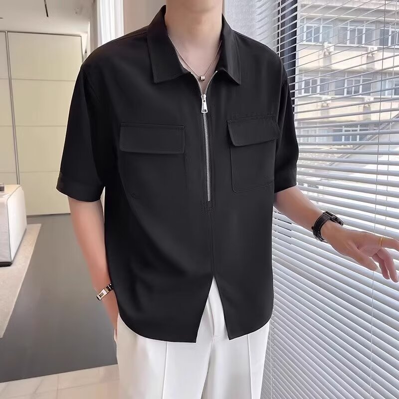 Cyrille | Chemise Décontractée Zippée pour Homme - Image 1