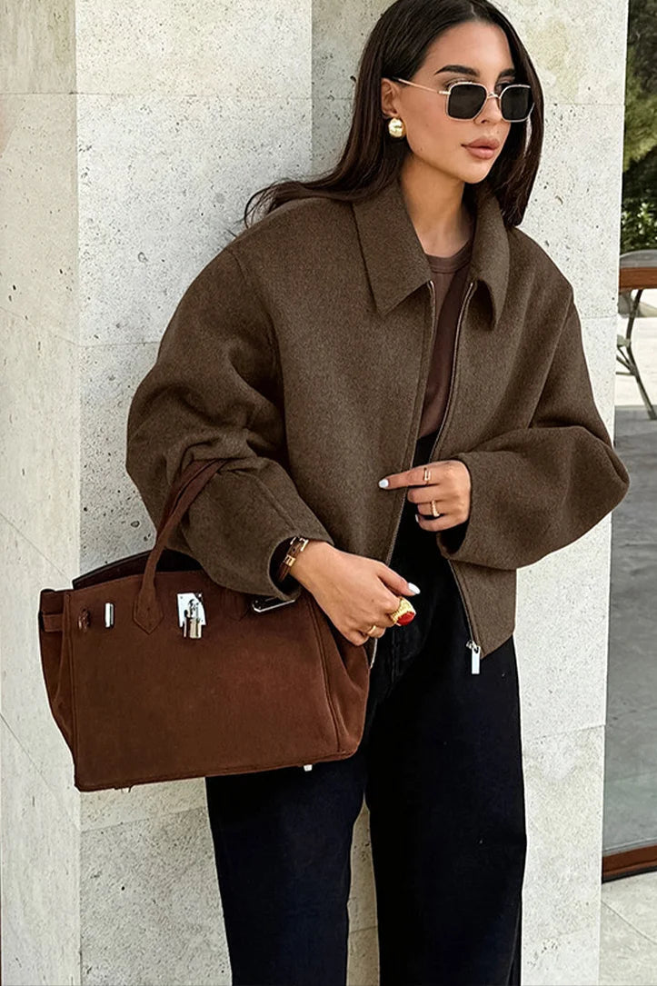 Édith | Veste Courte Marron Femme - Image 4