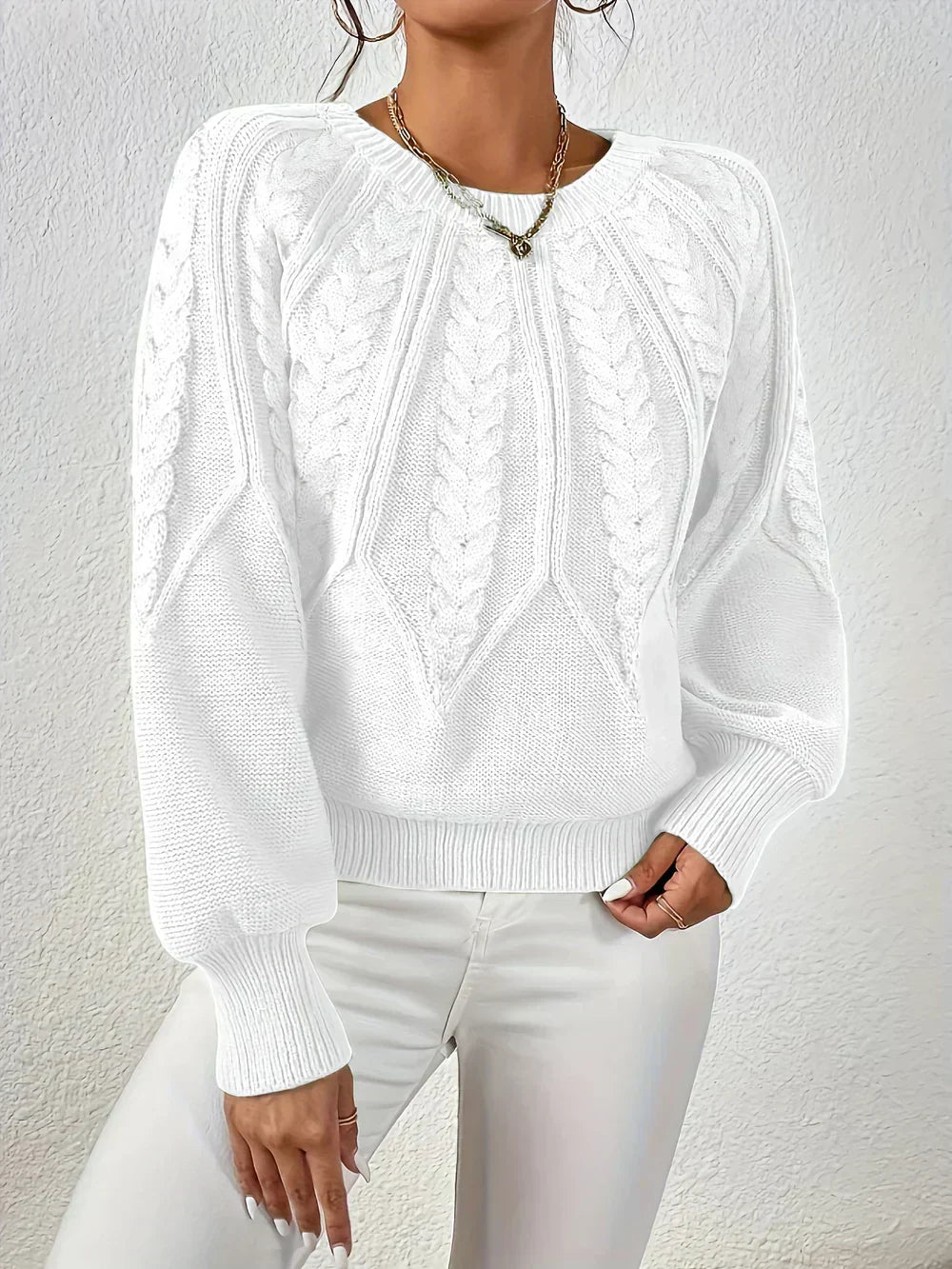Flora | Pull Femme Maille Câble Manches Longues - Image 9