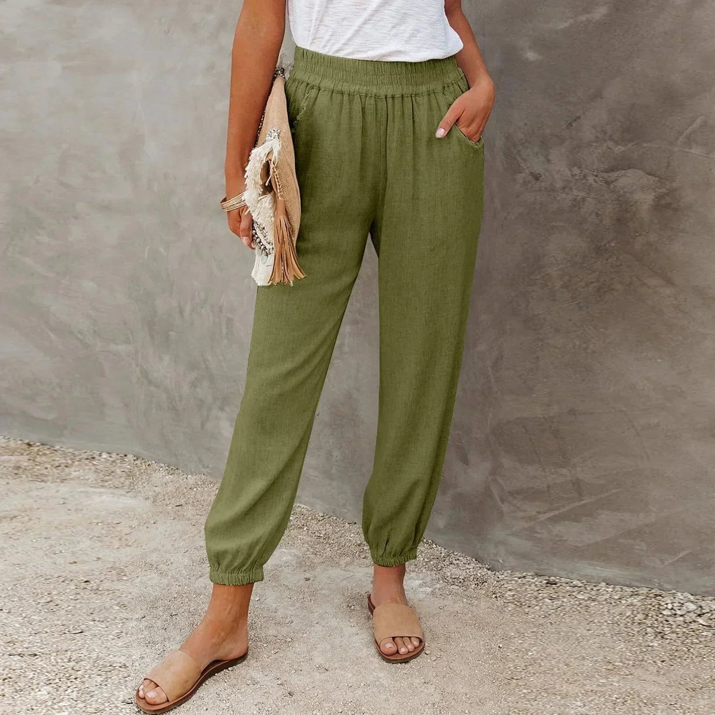 Delphine | Pantalon d'été pour femmes - Léger, respirant et à taille haute - Image 3