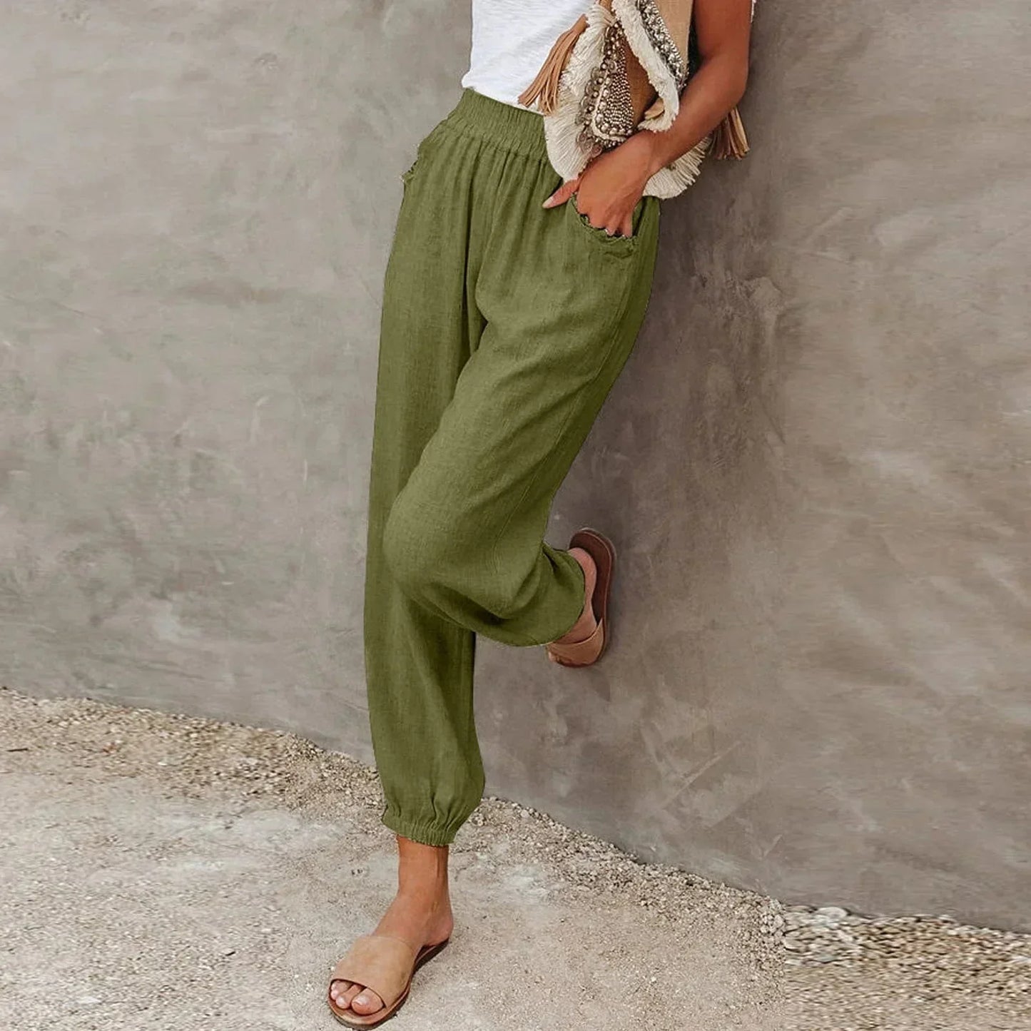 Delphine | Pantalon d'été pour femmes - Léger, respirant et à taille haute - Image 1