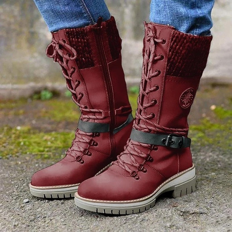 Mélina | Bottes Hautes Femme à Lacets - Image 5