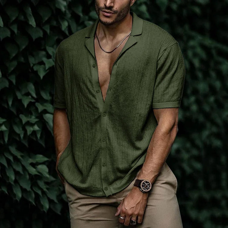 Lambert | Chemise d'été en lin pour hommes avec fermeture à boutons - Image 9