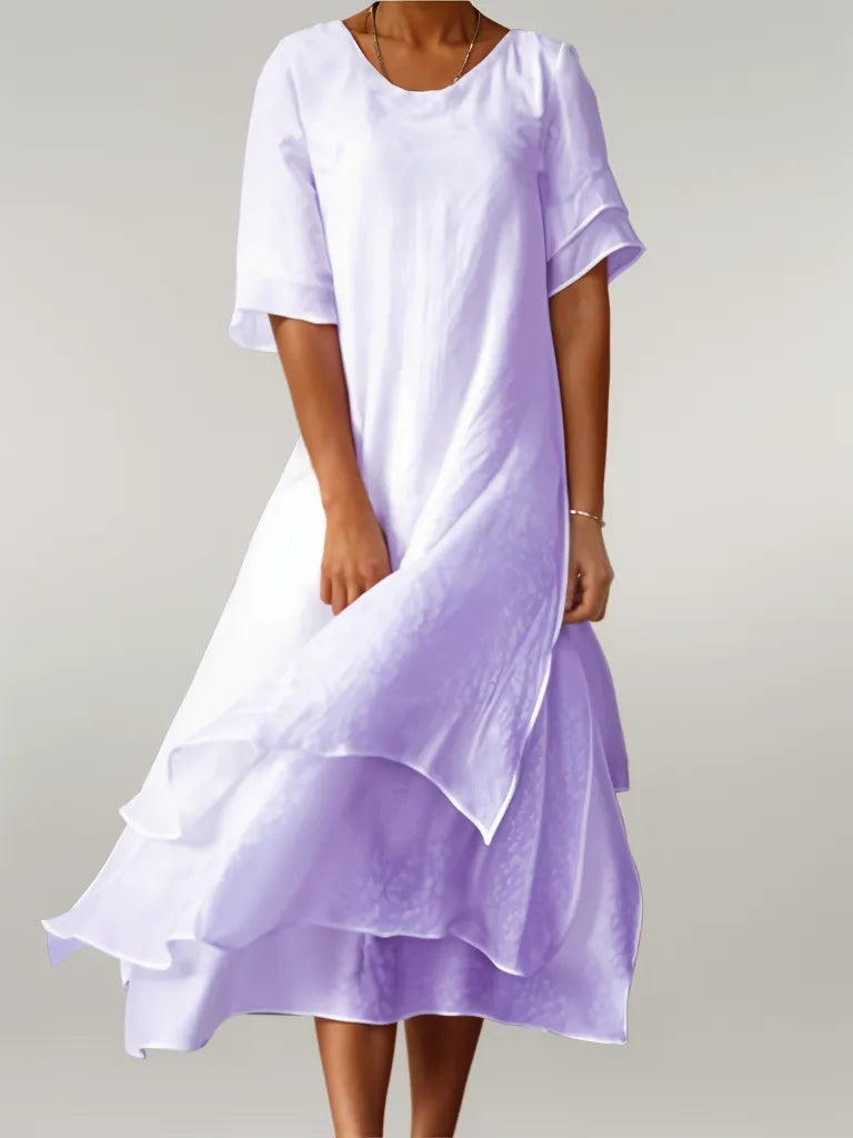 Hayet | Robe midi élégante et superposée pour toutes les occasions - Image 4
