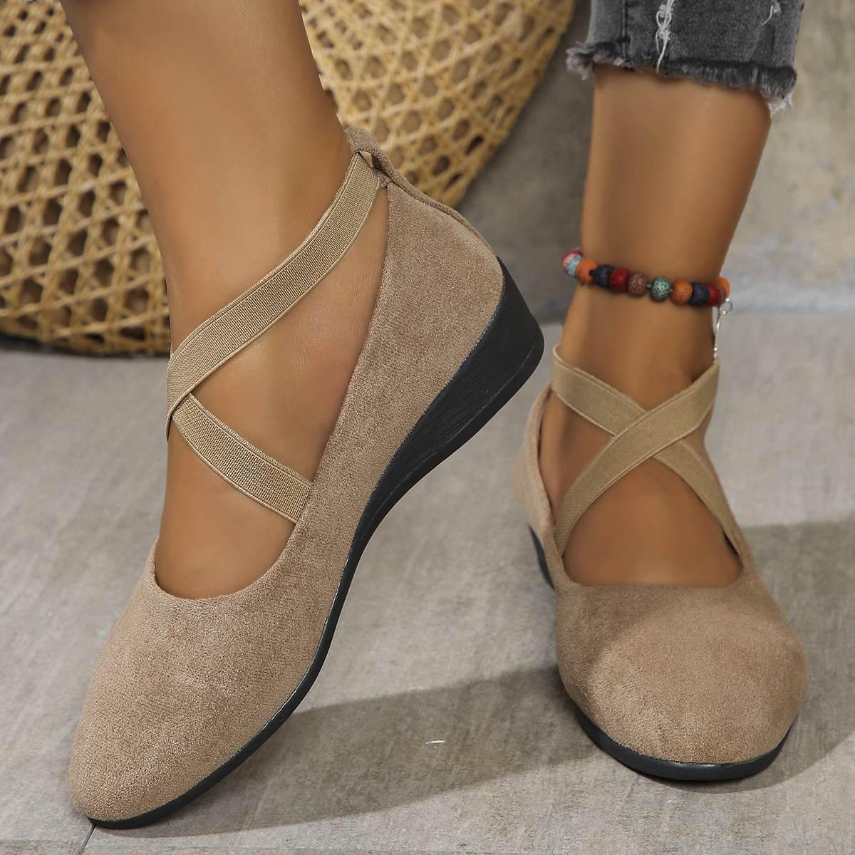 Aurélie | Baskets élégantes à semelle compensée avec bande élastique - Chaussures de marche confortables pour tous les jours - Image 4