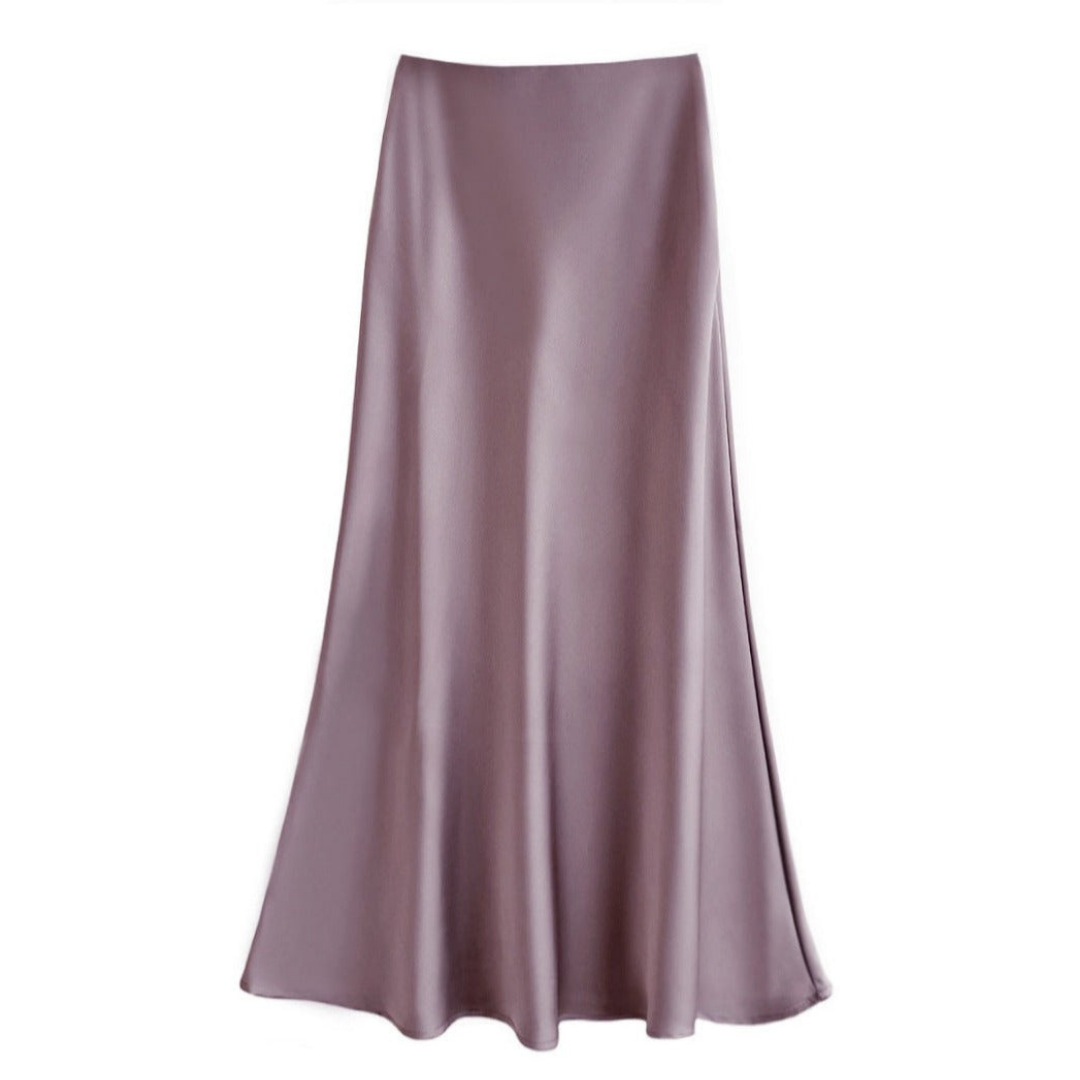 Mélissa | Jupe midi élégante en satin pour femmes - Image 9