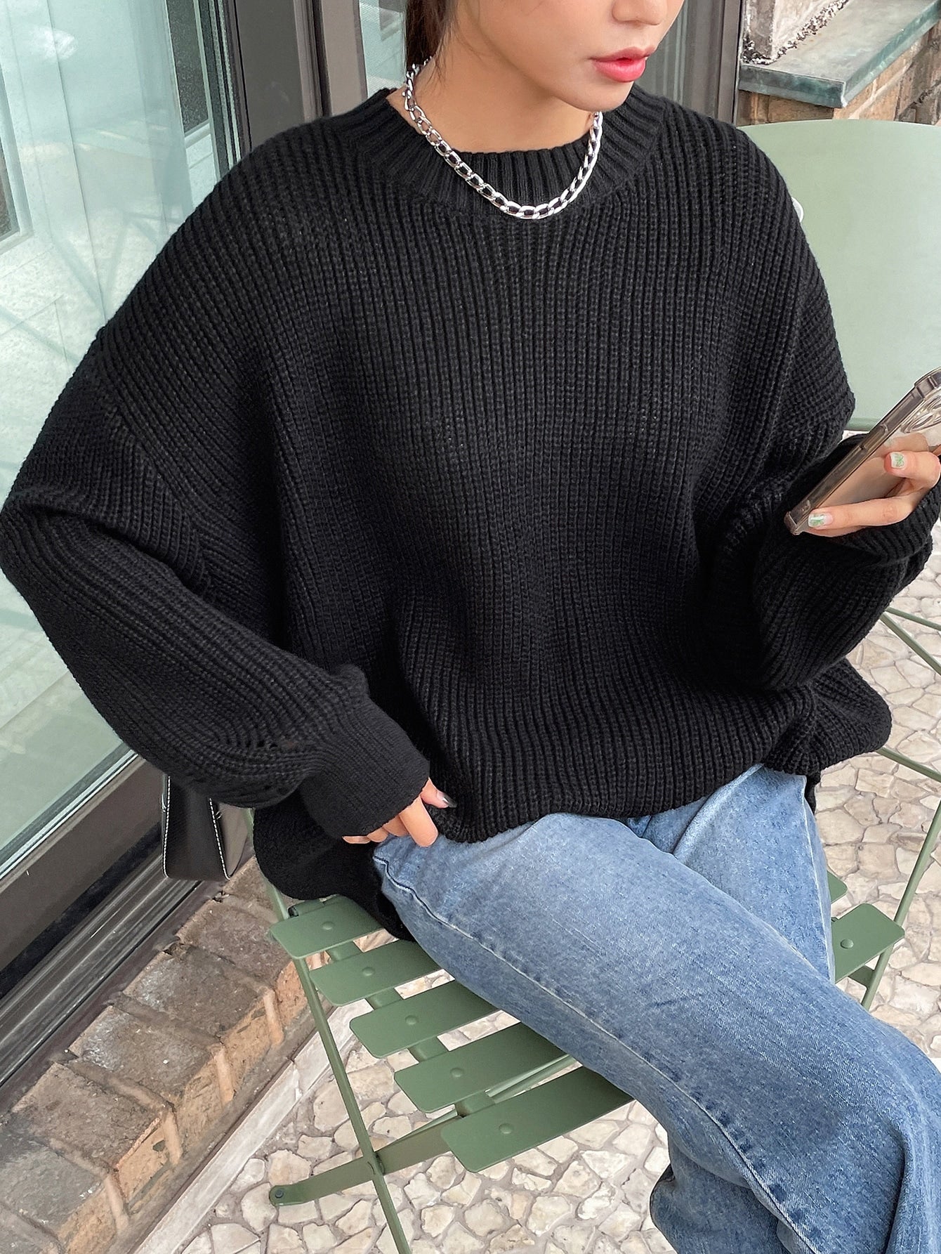 Élina | Pull ample à col rond pour femme - Image 6