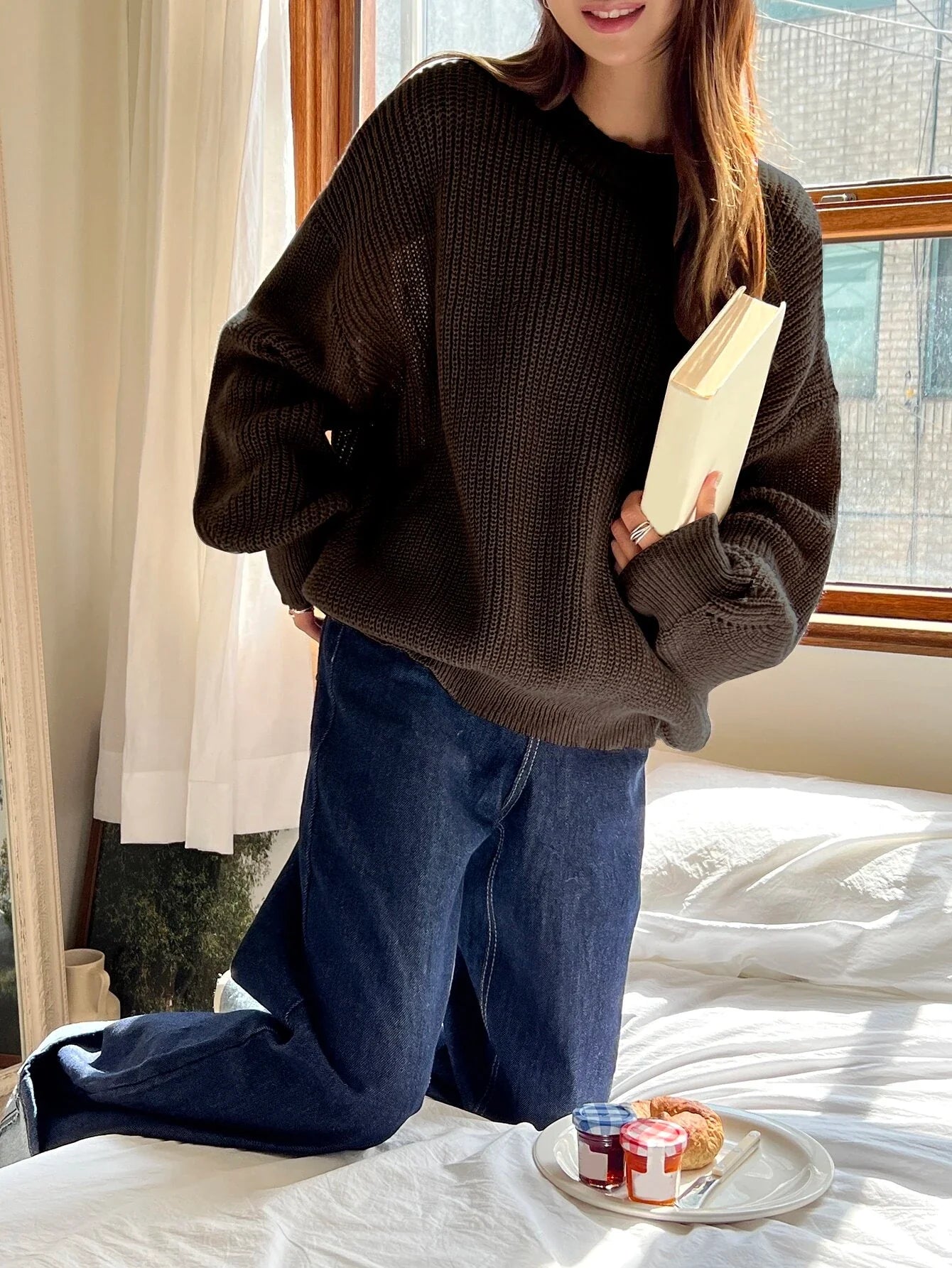 Élina | Pull ample à col rond pour femme - Image 4