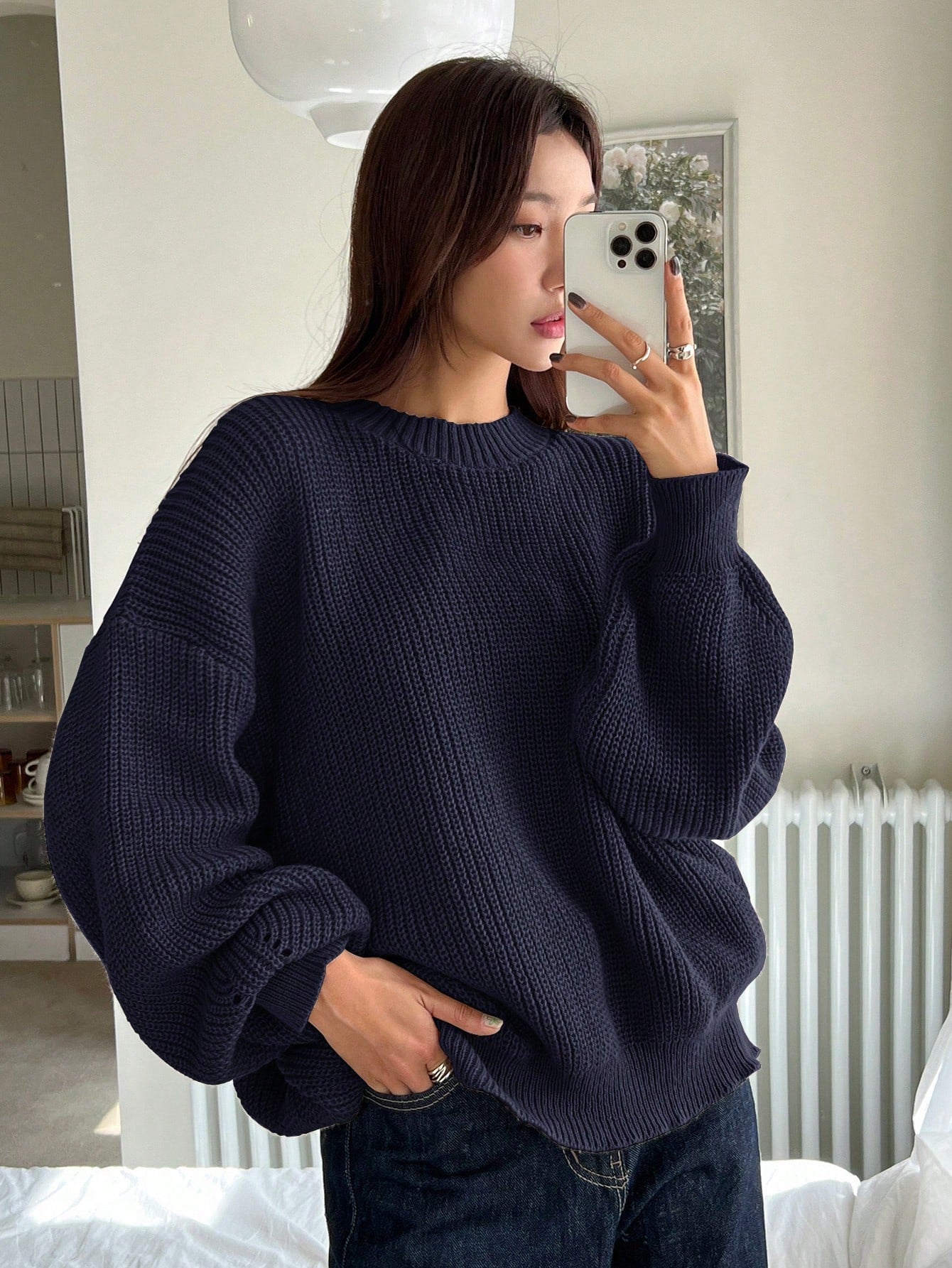 Élina | Pull ample à col rond pour femme - Image 7