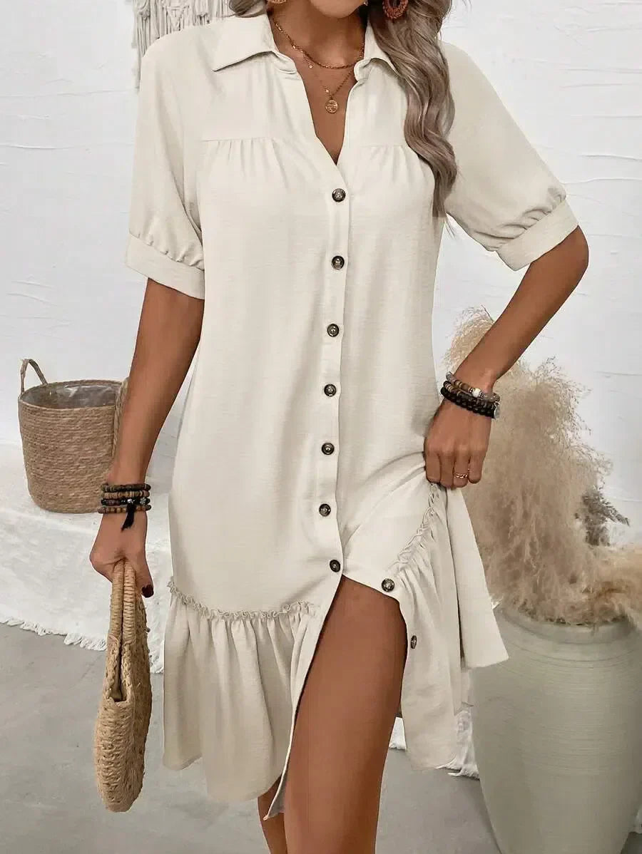Marine | Robe à volants en duvet élégante pour toutes les occasions - Image 4