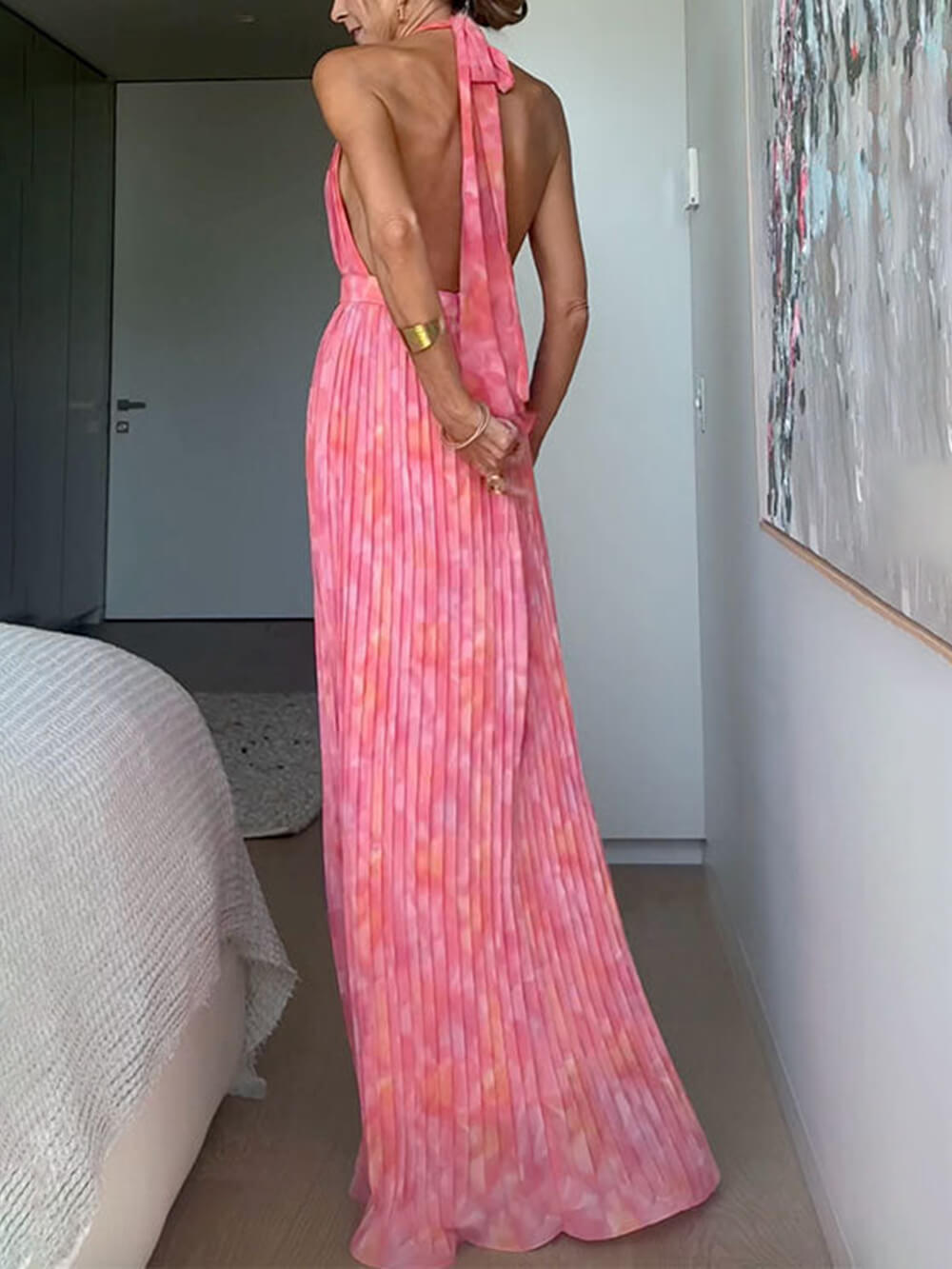 Audrey | Robe élégante à col rose pour les occasions spéciales - Image 3