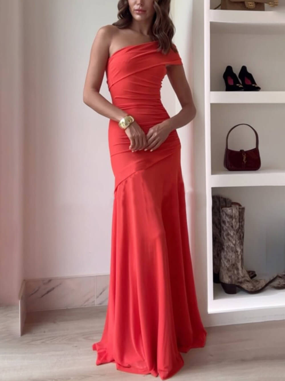 Anaïs | Robe longue plissée élégante et facile à porter - Confortable et chic - Image 3