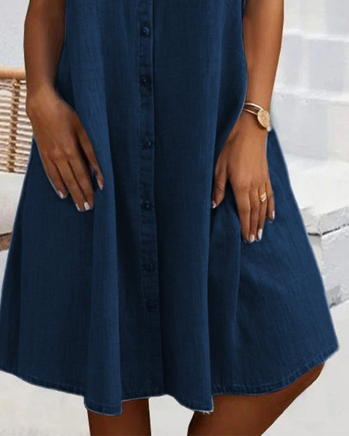 Nour | Robe élégante à manches courtes et à boutons pour tous les jours - Image 4