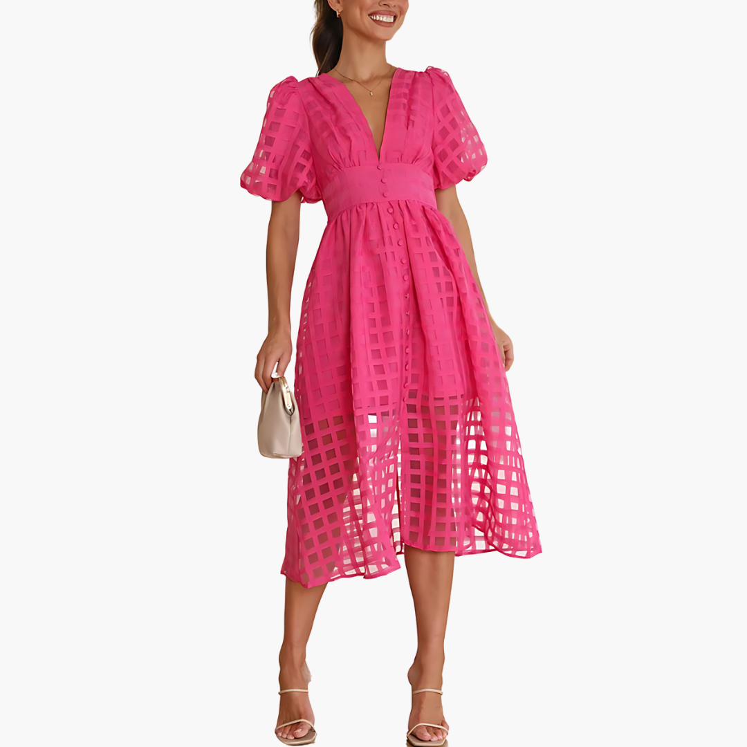 Sévérine | Robe d'été midi élégante et stylée - Image 1
