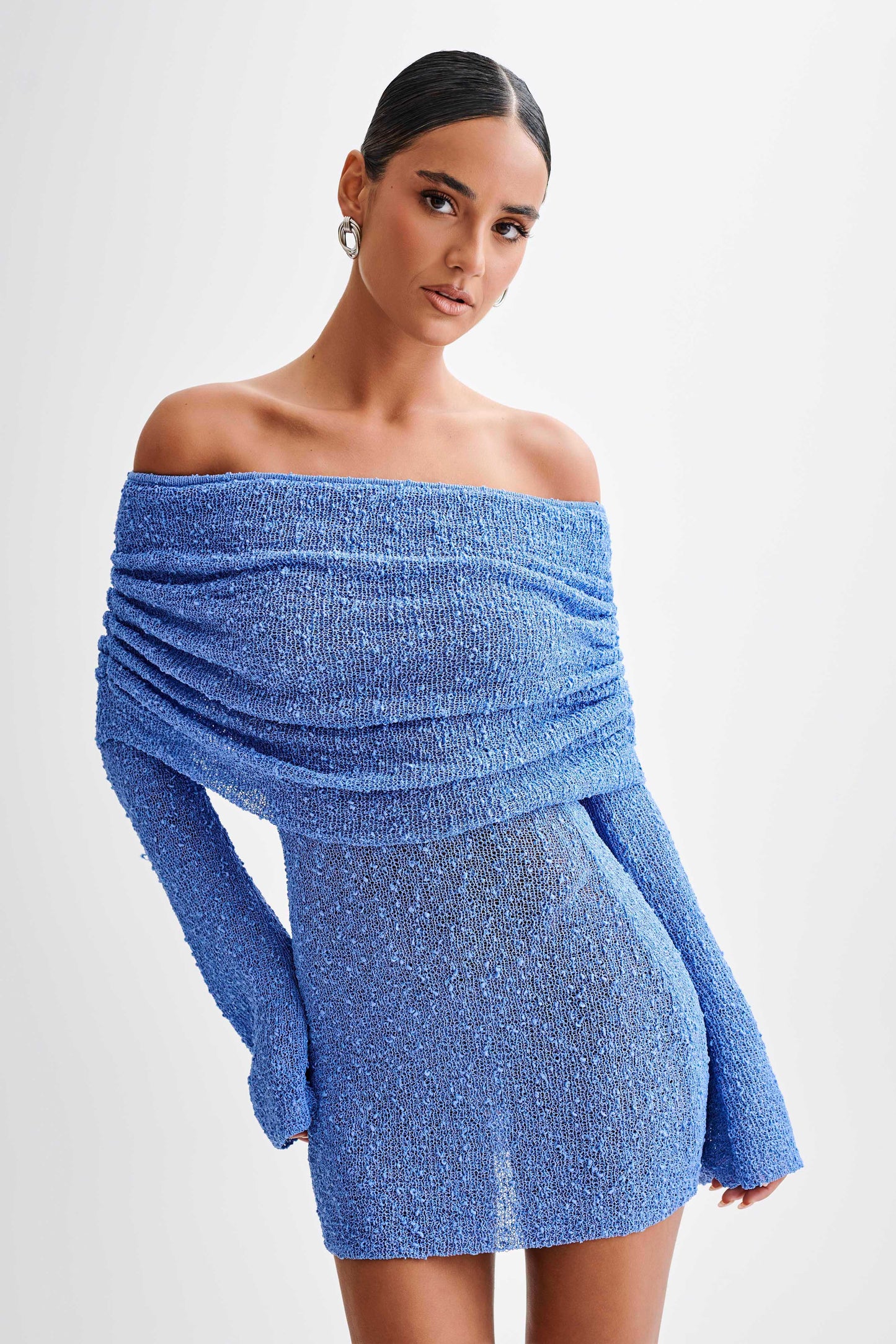 Hortense | Robe Mini Ajustée Épaules Dénudées Femme - Image 7