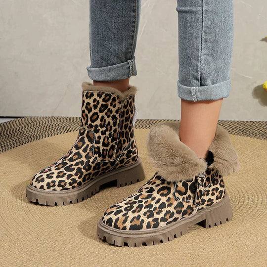 Flavie | Bottes Femme Imprimé Léopard à Semelle Crantée Cheville - Image 4