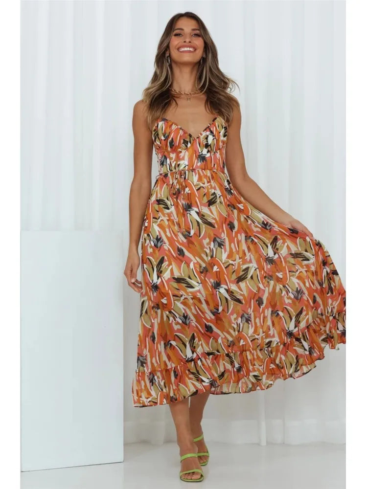 Irène | Robe midi colorée pour l'été - Image 5