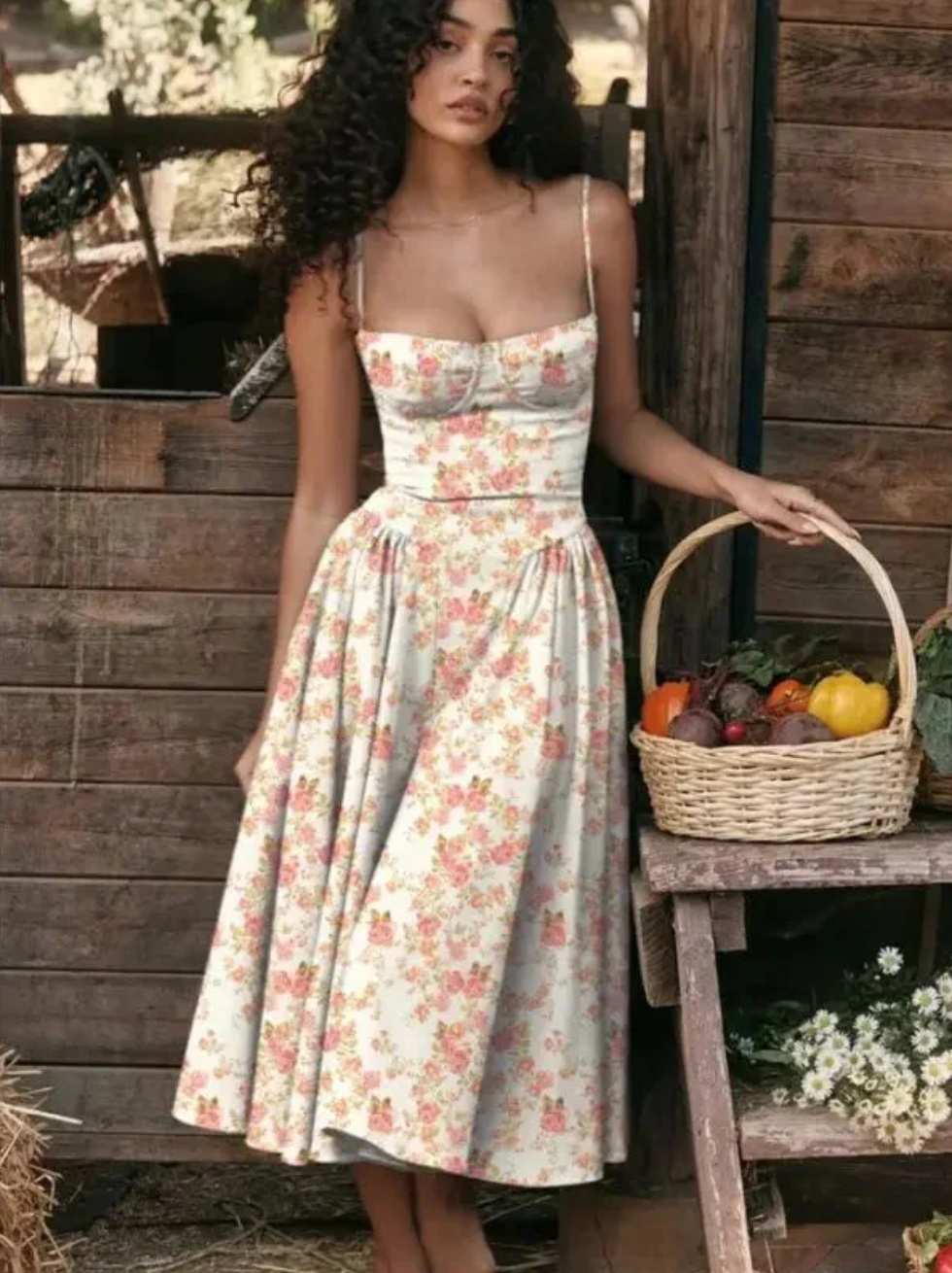 Couture-moda | Gabrielle Neck Dress - Robe d'été légère et stylée - Image 5