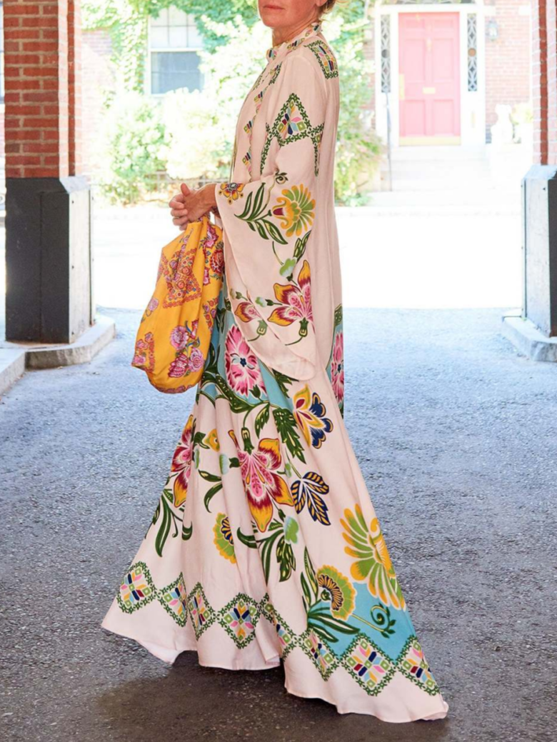 Livia | Robe longue élégante à fleurs et à manches longues - Image 6