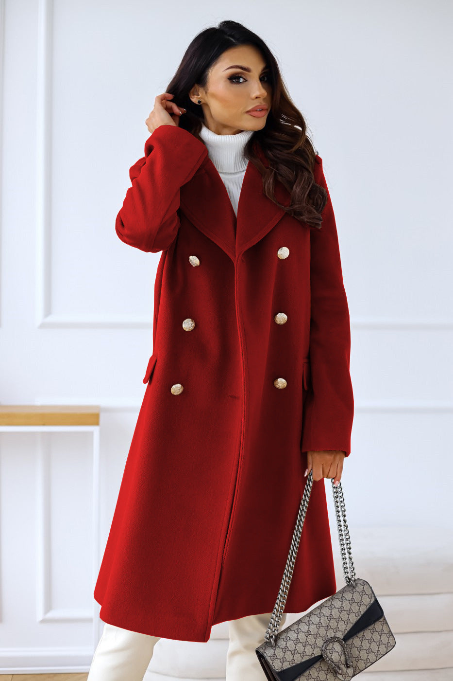 Marianne | Manteau Long Croisé Femme - Image 10