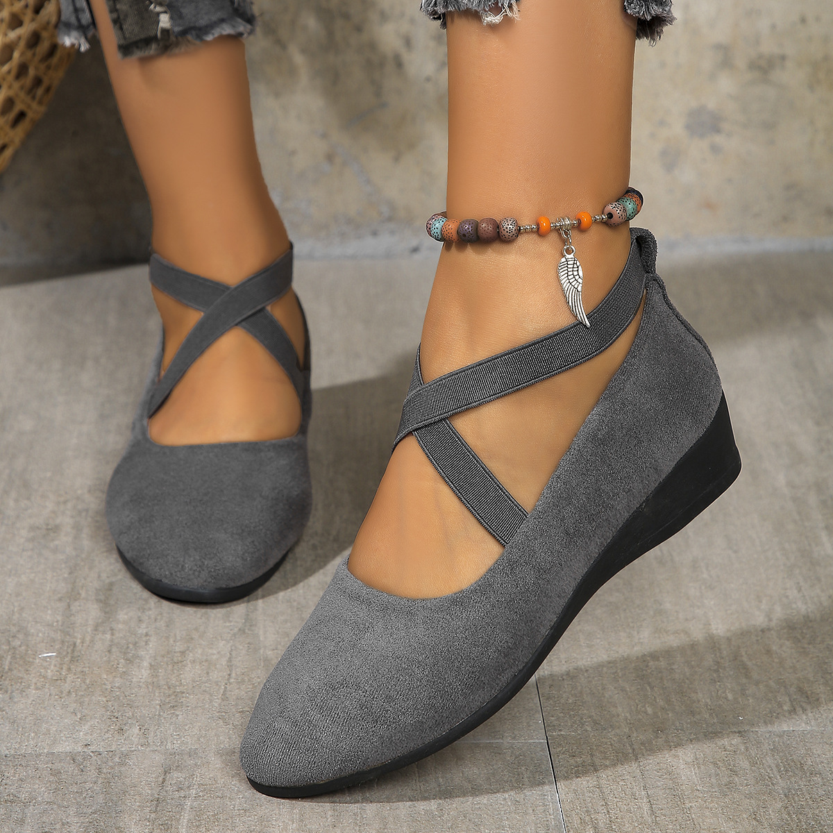 Aurélie | Baskets élégantes à semelle compensée avec bande élastique - Chaussures de marche confortables pour tous les jours - Image 6