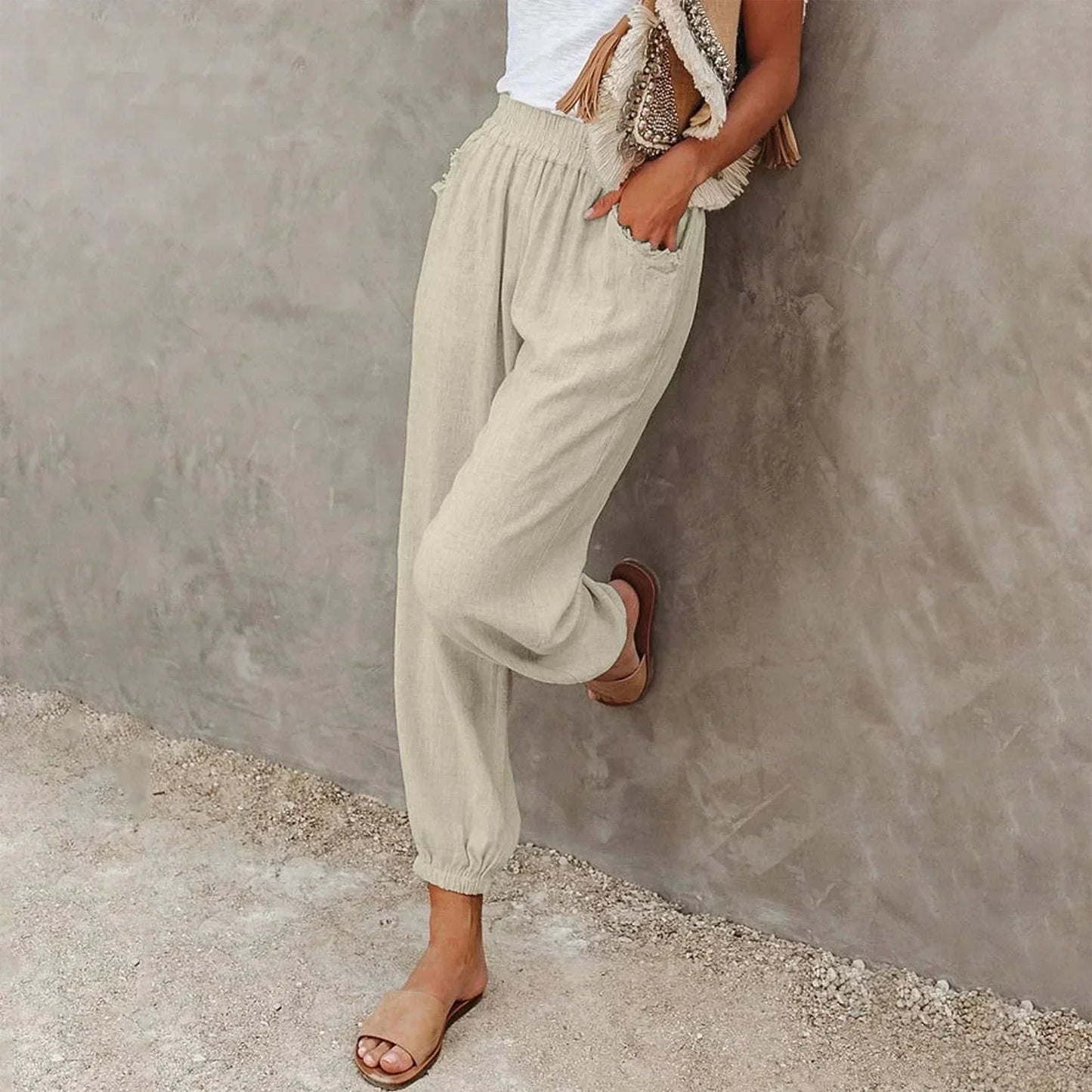 Delphine | Pantalon d'été pour femmes - Léger, respirant et à taille haute - Image 5