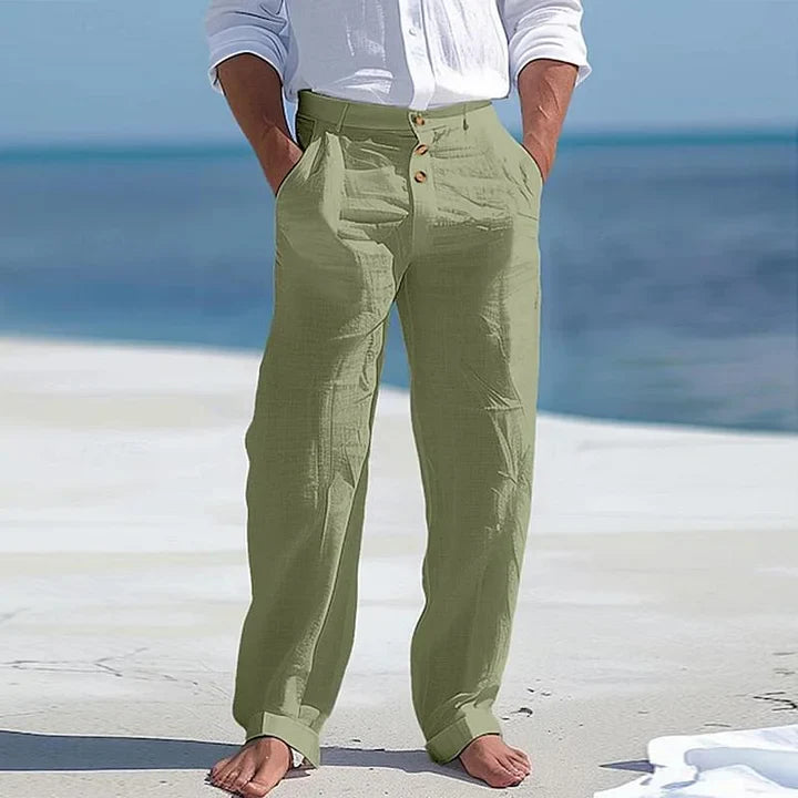 Hadrien | Pantalon d'été léger en lin pour hommes - Image 3