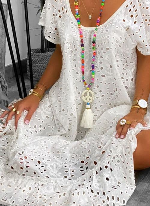 Yolande | Robe longue d'été pour femme inspirée d'Ibiza - Image 3