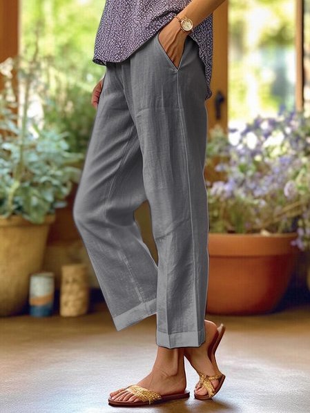 Dalia | Pantalon de lin élégant et décontracté à porter au quotidien - Image 4