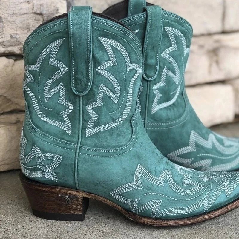 Manon | Bottes de Cowboy Cheville Brodé Femme - Image 3