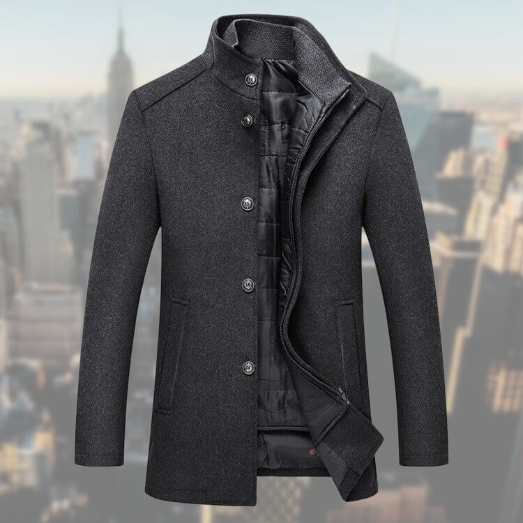 Amaury | Manteau Homme Col Mao - Image 2