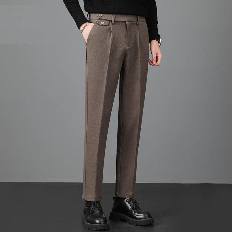 Jacques | Pantalon de costume homme à plis coupe droite - Image 2
