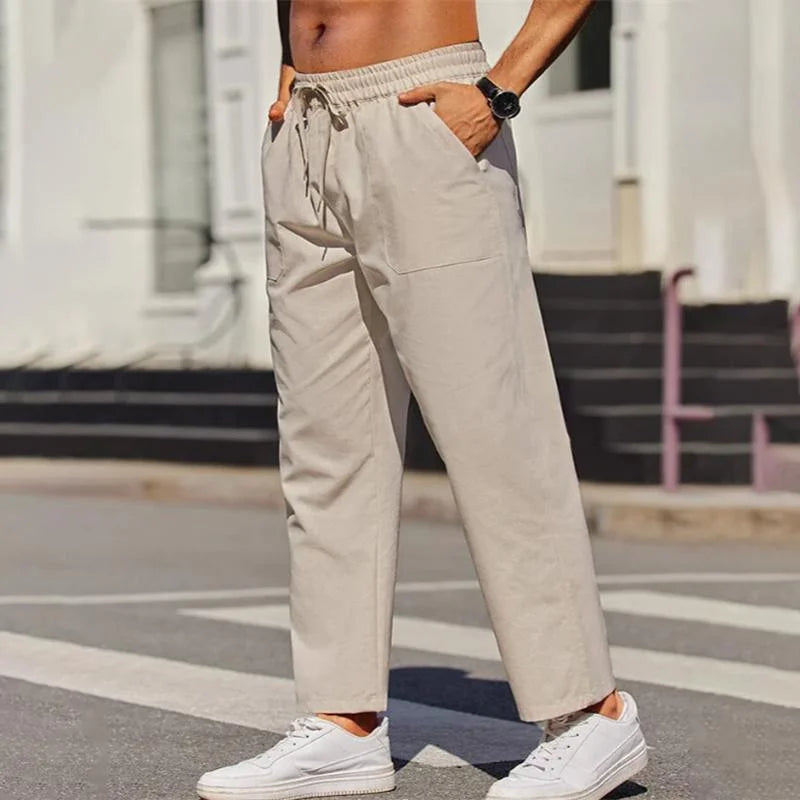 Michaël | Pantalon d'été en lin pour hommes - Image 1