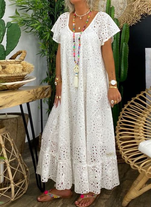 Yolande | Robe longue d'été pour femme inspirée d'Ibiza - Image 5