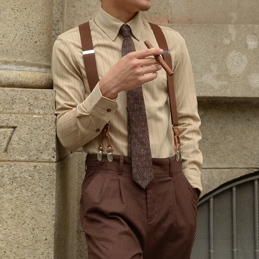 Akim | Chemise à Manches Longues Boutonnée Rayée pour Homme - Image 2