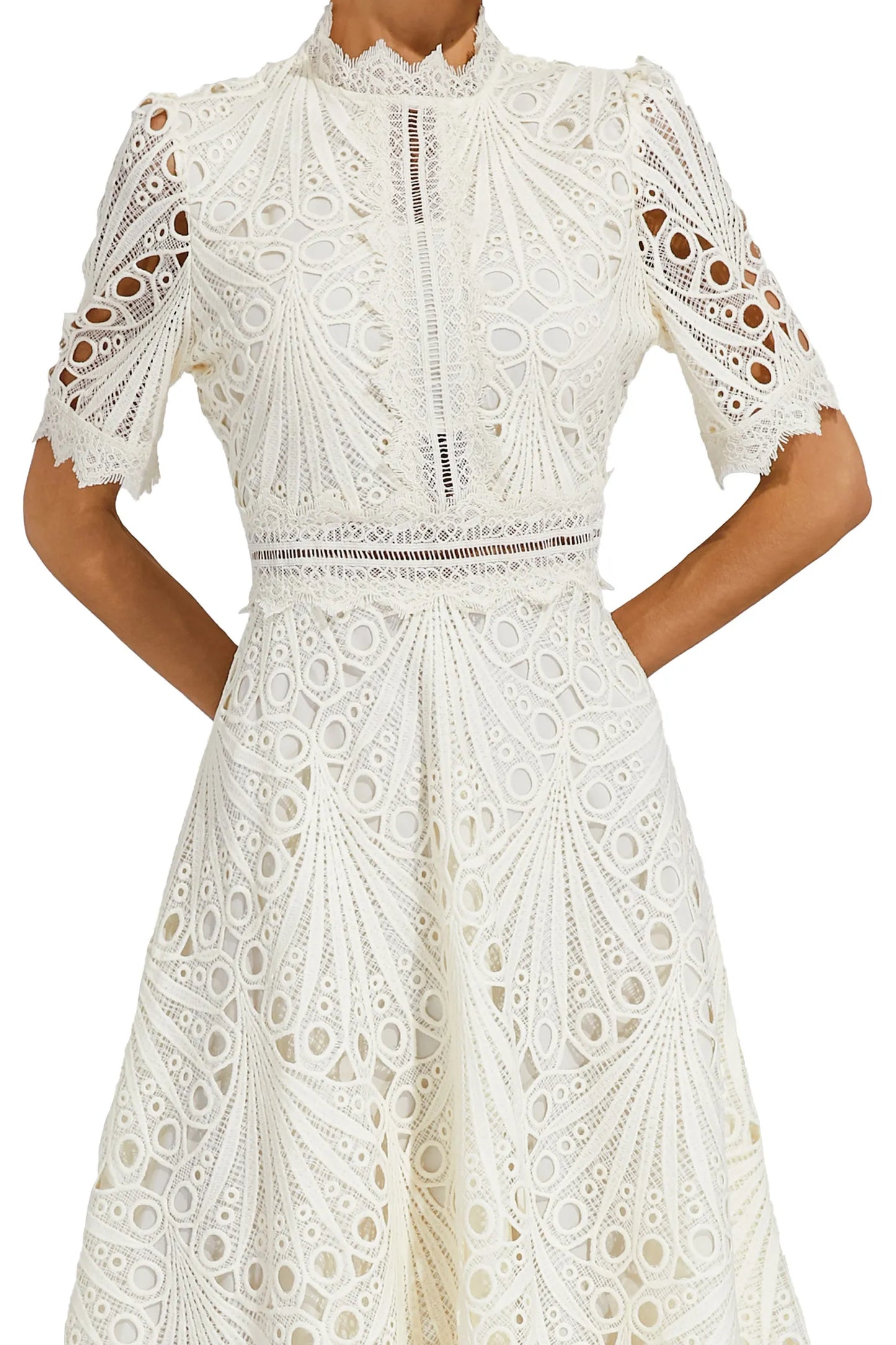 Mélanie | Robe midi élégante en dentelle pour femmes - Image 15