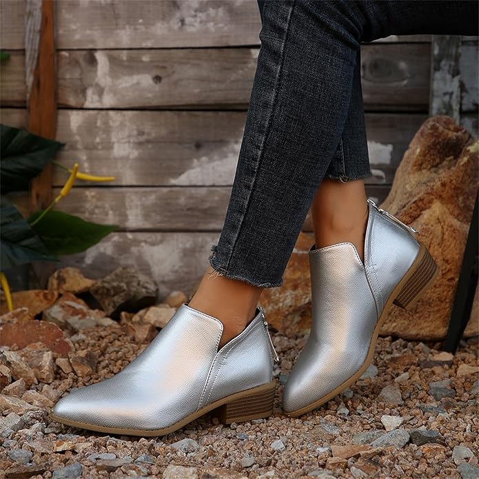 Aurore | Bottines Femme à Talon Bloc et Bout Pointu - Image 22