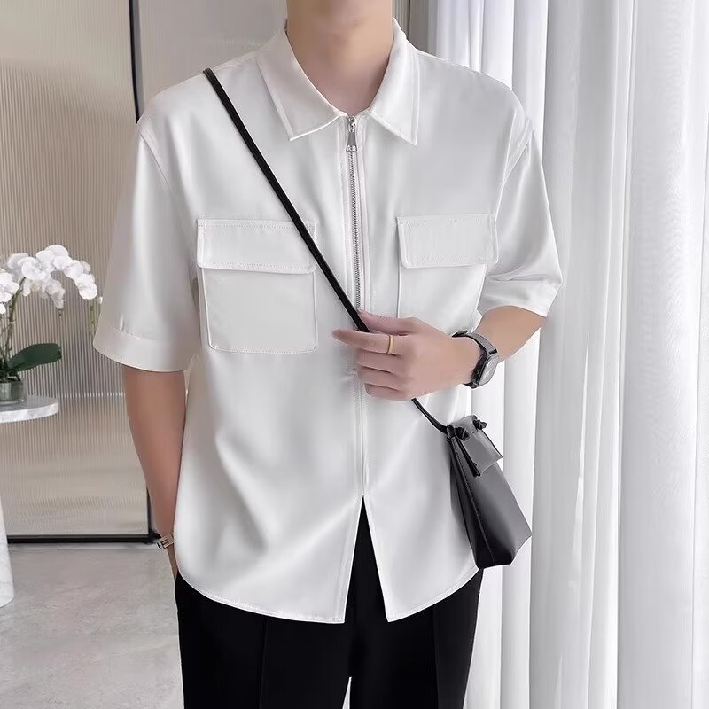 Cyrille | Chemise Décontractée Zippée pour Homme - Image 4