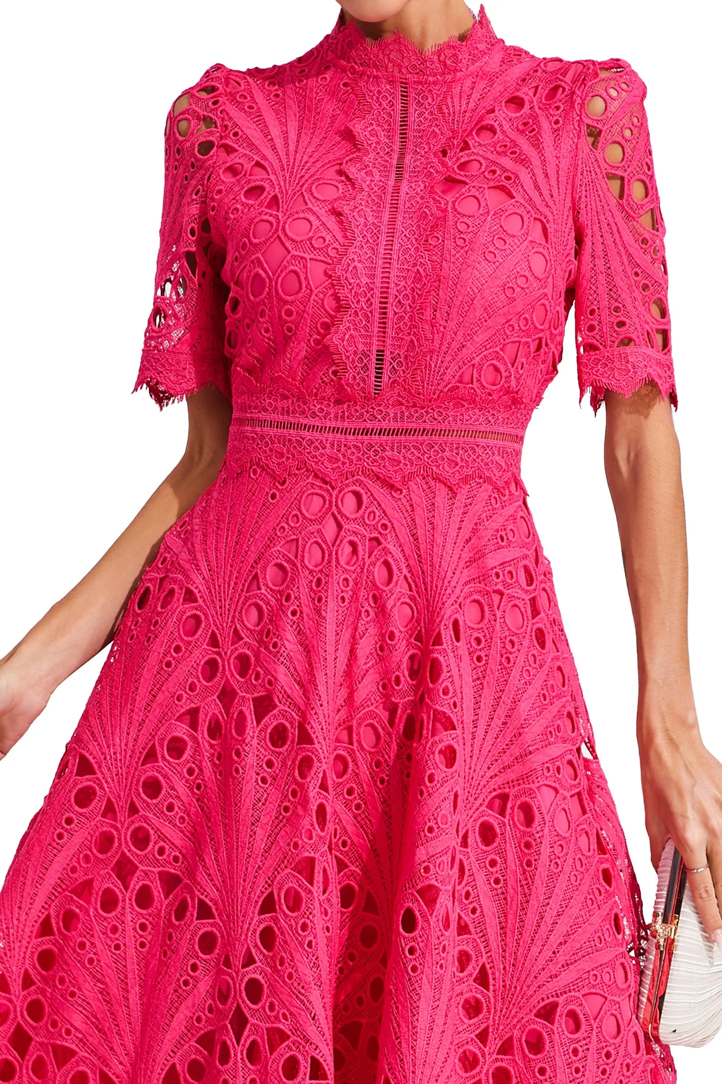 Mélanie | Robe midi élégante en dentelle pour femmes - Image 9