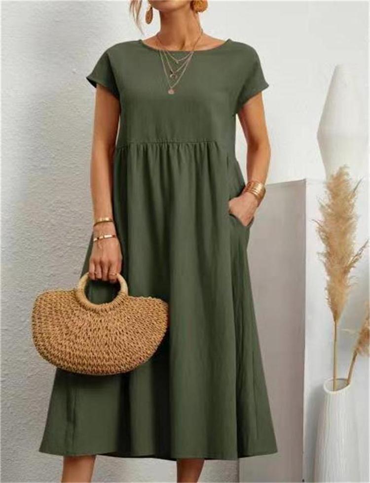 Ilona | Chic Relaxed Fit Midi Dress - Image 2