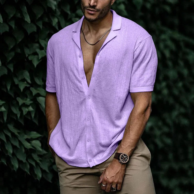 Lambert | Chemise d'été en lin pour hommes avec fermeture à boutons - Image 4