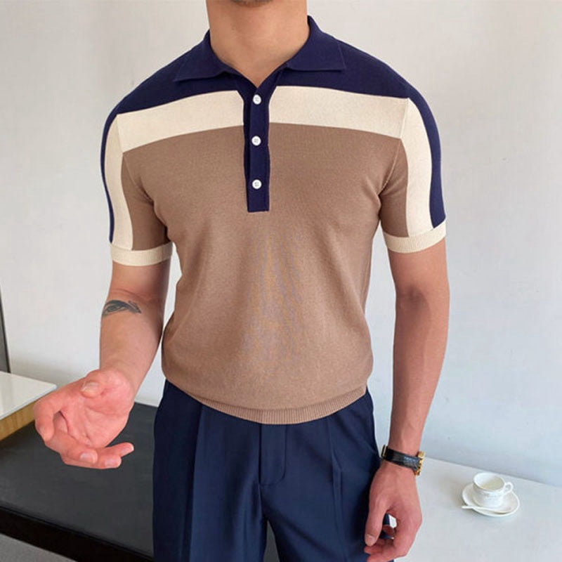Charles | Polo Homme Manches Courtes Color Block - Image 2