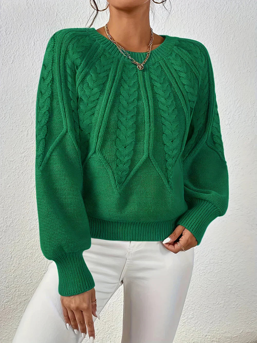 Flora | Pull Femme Maille Câble Manches Longues - Image 7
