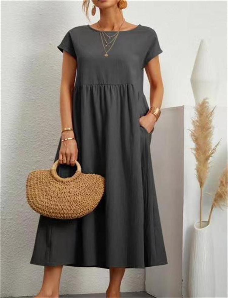 Ilona | Chic Relaxed Fit Midi Dress - Image 7