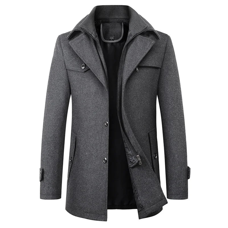 Noé | Caban mi-long croisé pour homme - Image 2