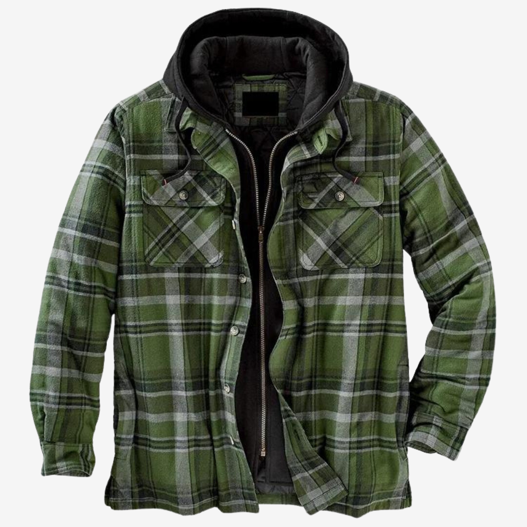Julio | Veste à Carreaux à Capuche pour Homme - Image 5