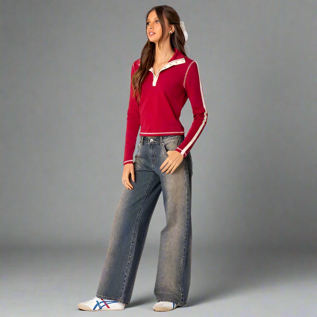 Roxy athéna - rise jeans | Denim extensible tendance et confortable - Image 3