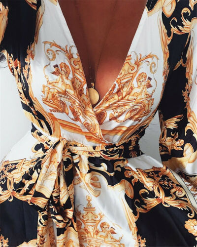 Lina | Robe longue chic à imprimé bohème pour femmes - Image 10