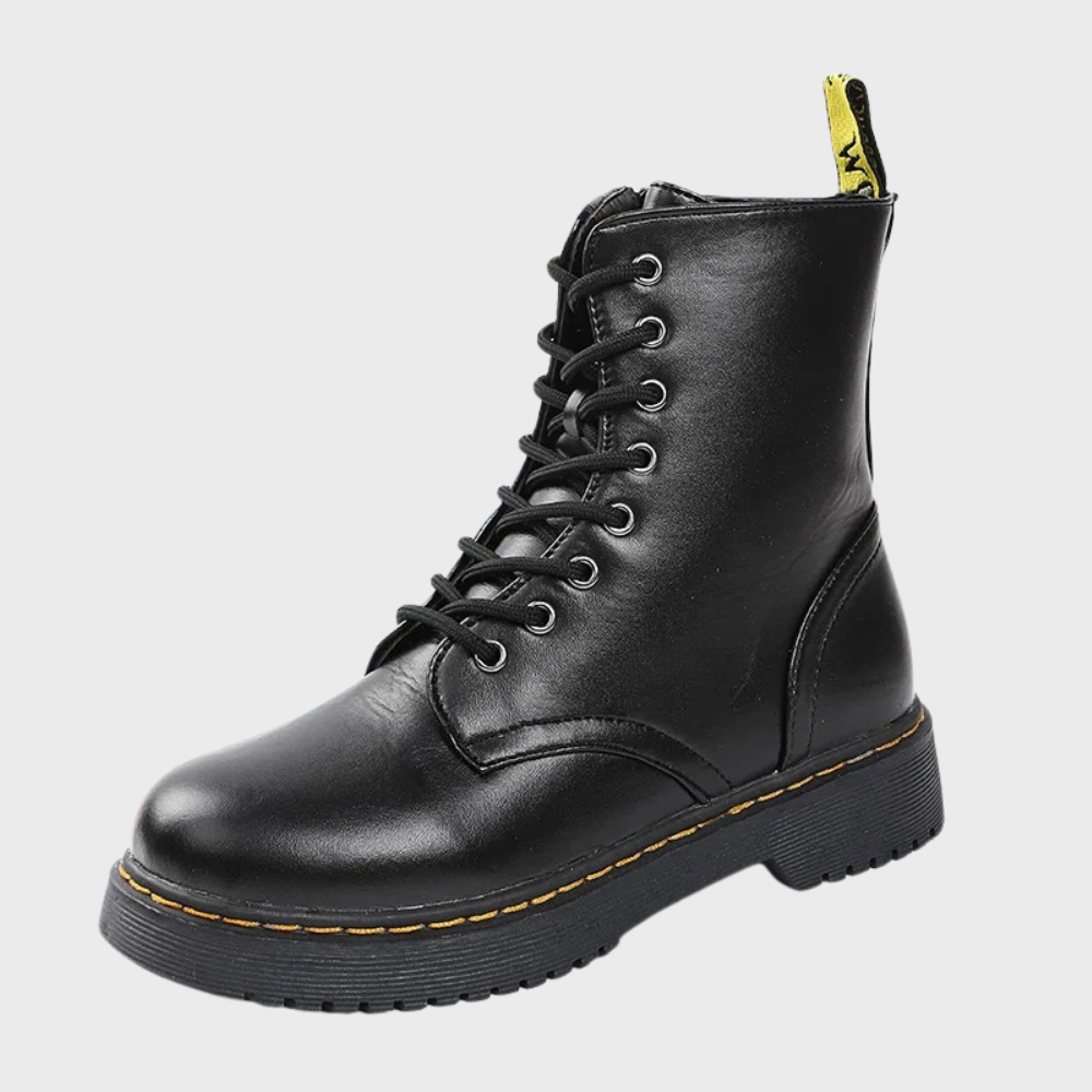 Cécile | Bottes de Combat en Cuir à Lacets pour Femmes - Image 2