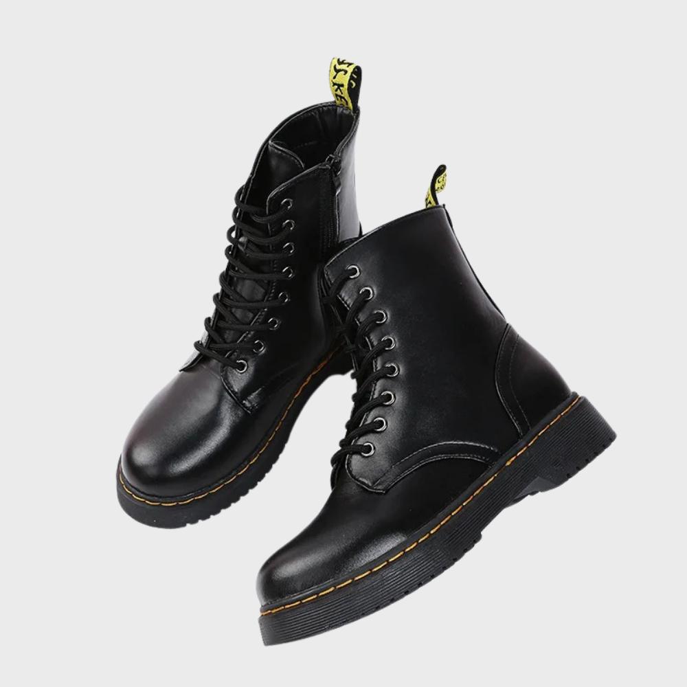 Cécile | Bottes de Combat en Cuir à Lacets pour Femmes - Image 3